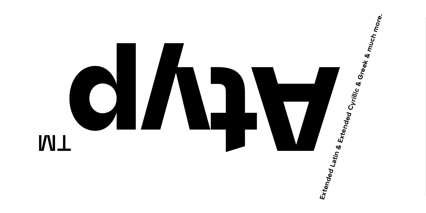 Beispiel einer Atyp Italic-Schriftart
